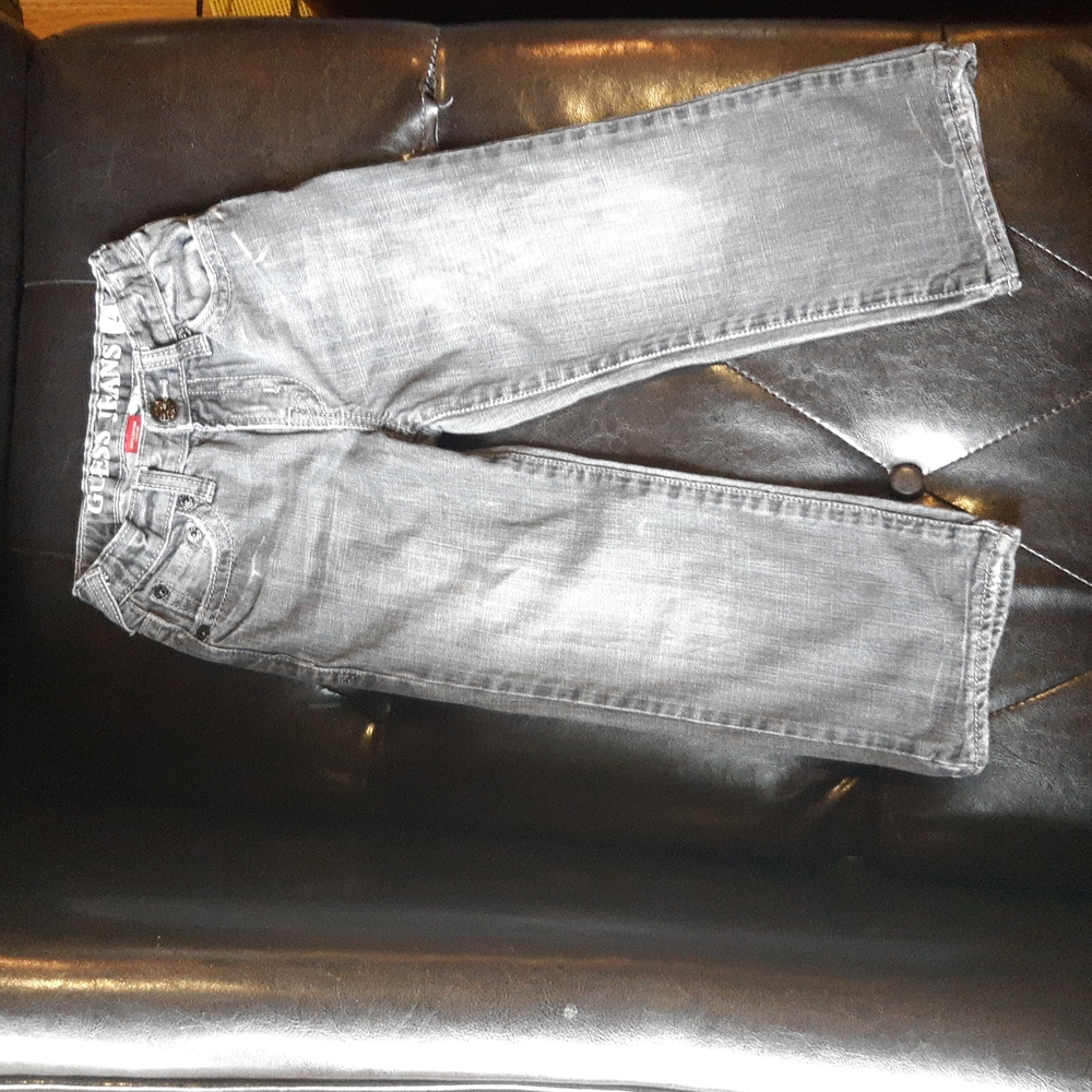 Guess Jeans size 4 Boys Rebel Regular Straight Leg Black Gray